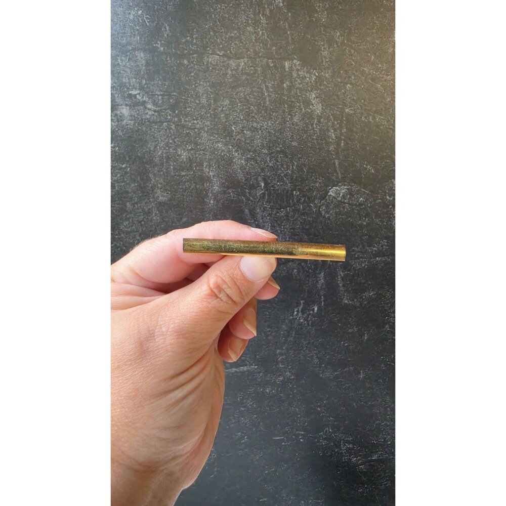 Gold Tone Metal Bar Brooch Vintage Costume Jewelry READ Description